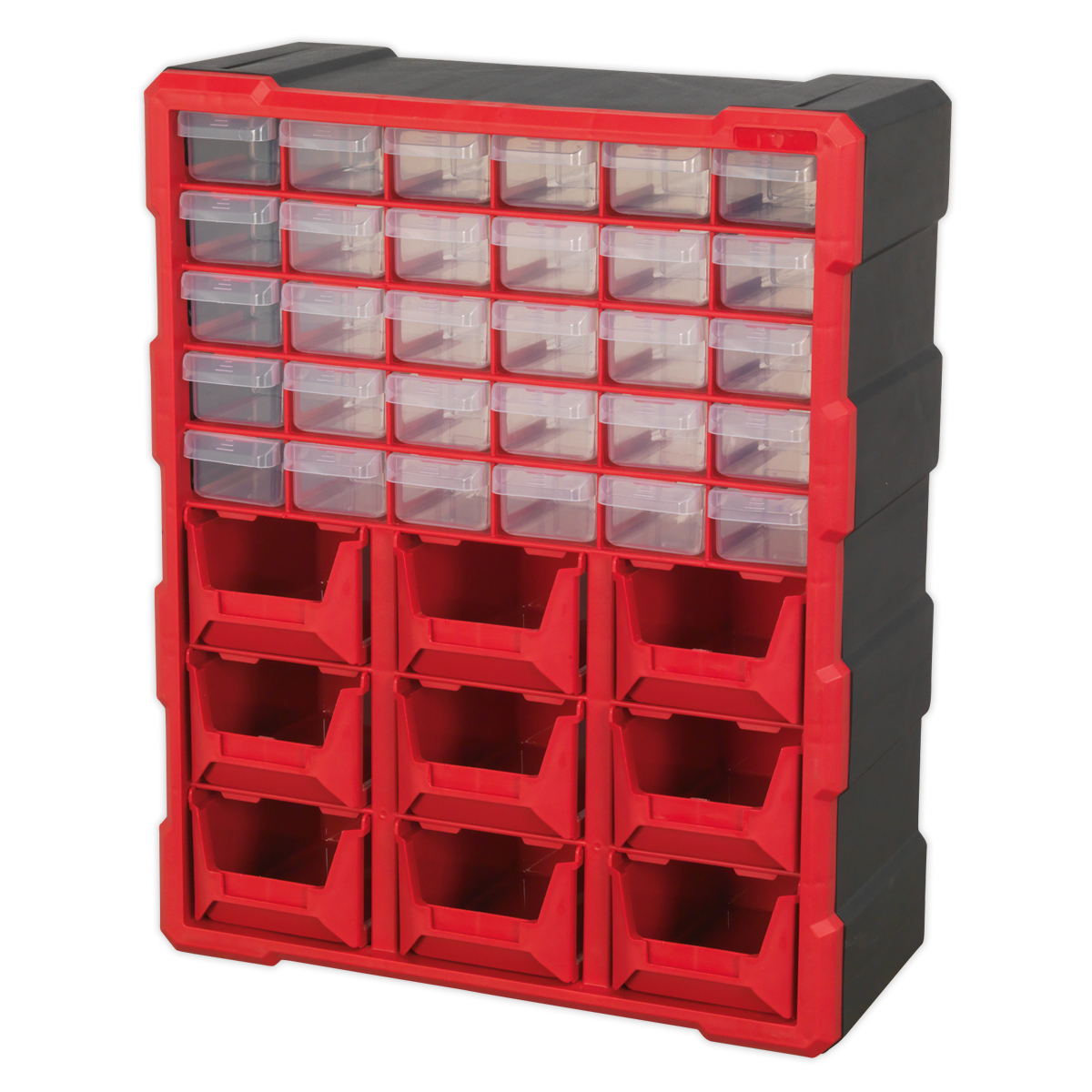 Cabinet Box, 39 Drawer, Red/Black (APDC39R)