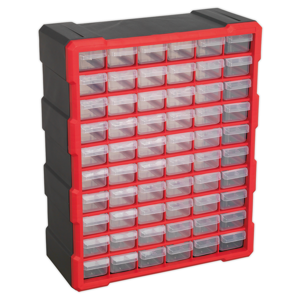 Cabinet Box, 60 Drawer, Red/Black (APDC60R)