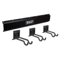 Wall Mounting Storage Rail with Sports Equipment Hooks (APHKIT11)