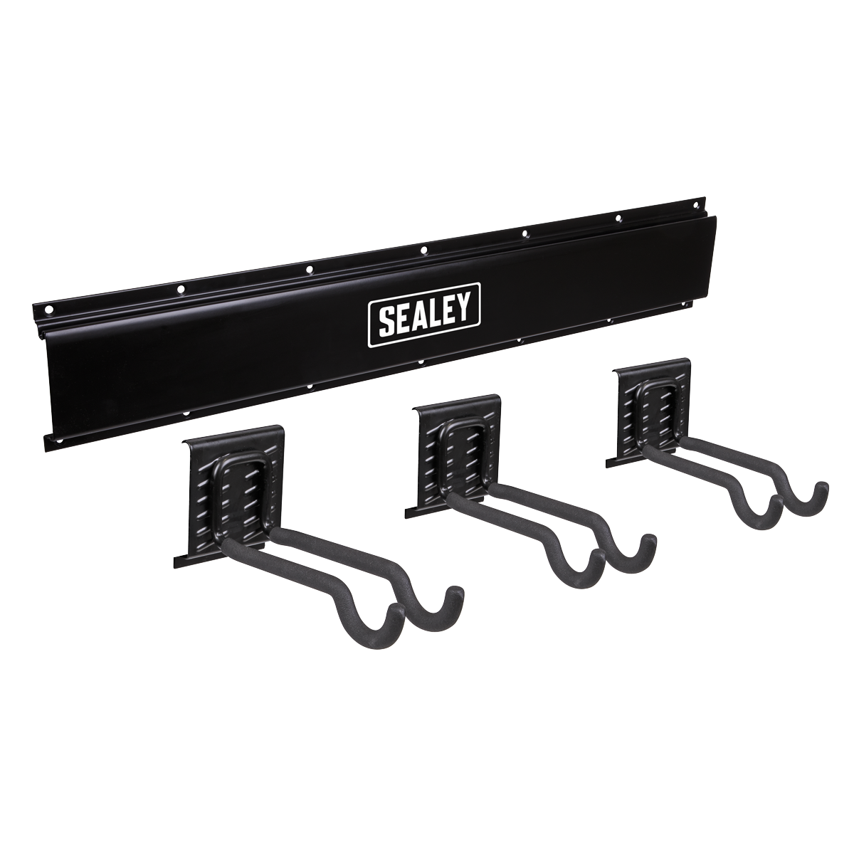 Wall Mounting Storage Rail with Sports Equipment Hooks