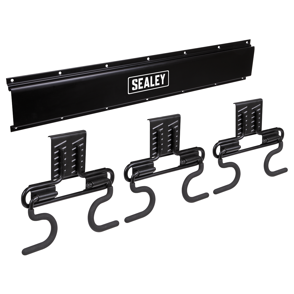 Wall Mounting Storage Rail with 6 Hooks
