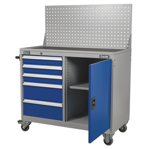 Premier Industrial™ Mobile Workstation with 5 Drawers & 1 Shelf