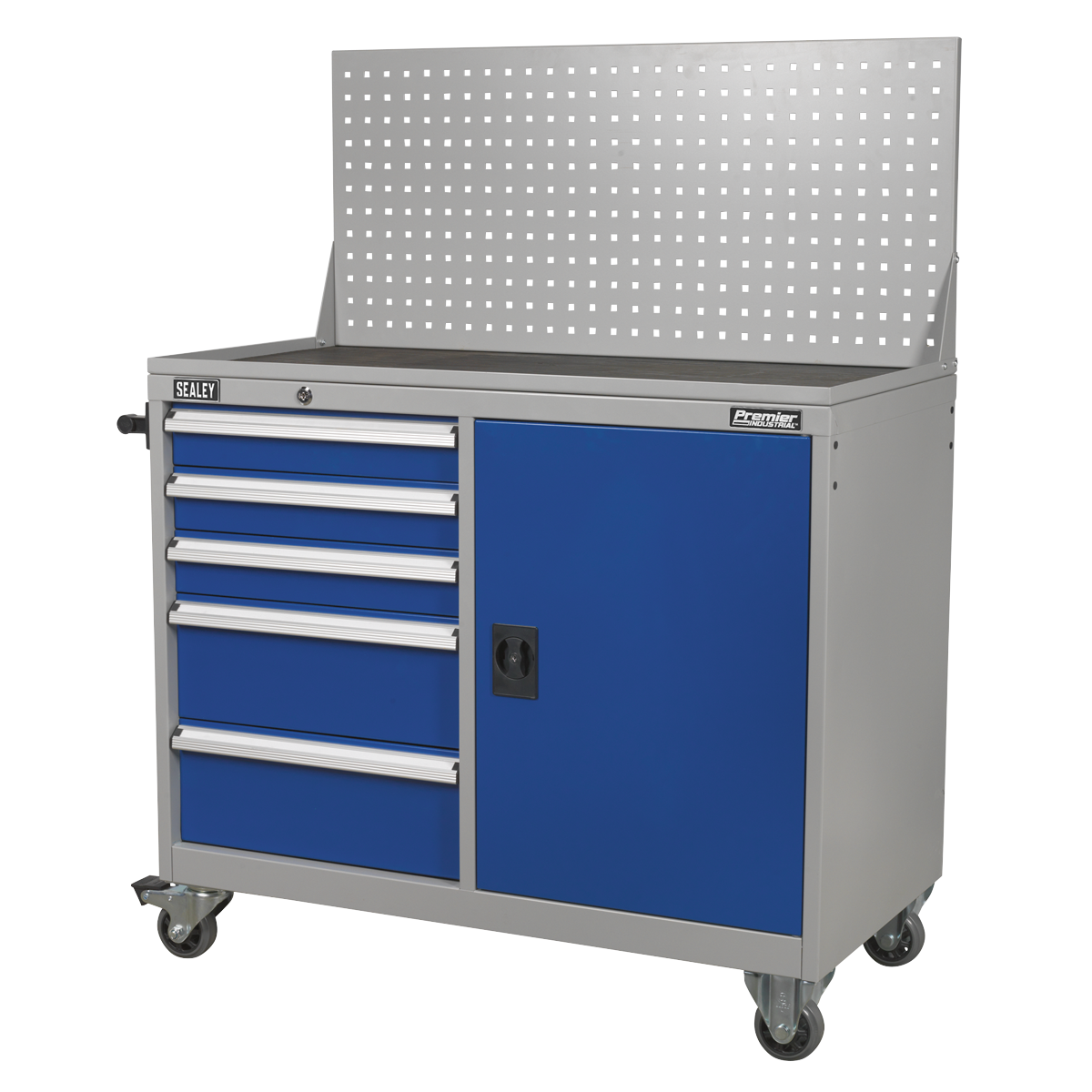 Premier Industrial™ Mobile Workstation with 5 Drawers & 1 Shelf