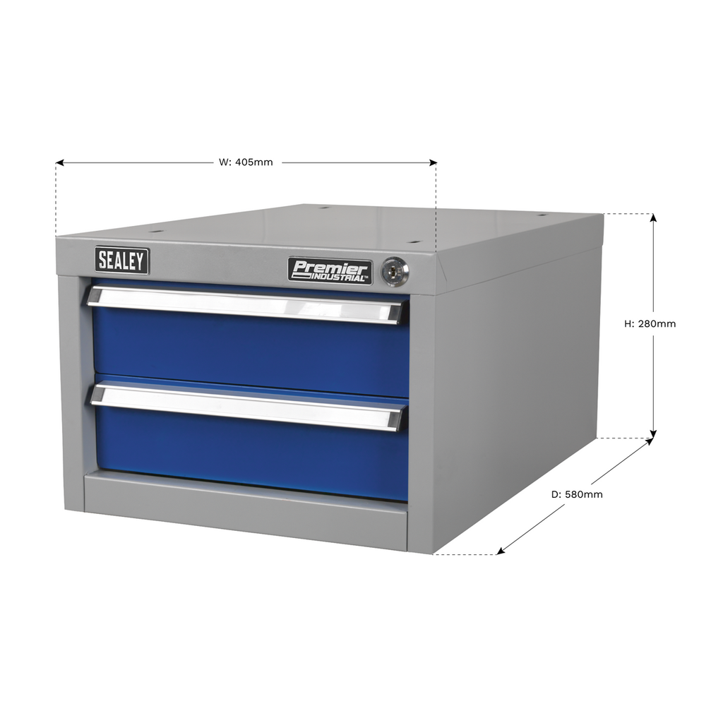 Premier Industrial™ Double Drawer Unit for API Series Workbenches (Factory Refurbished C)
