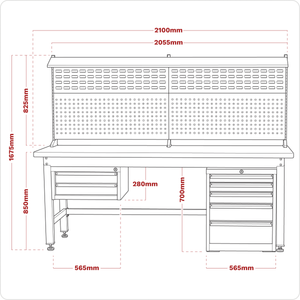 Premier Industrial™ Complete Workstation & Cabinet Combo 2.1m