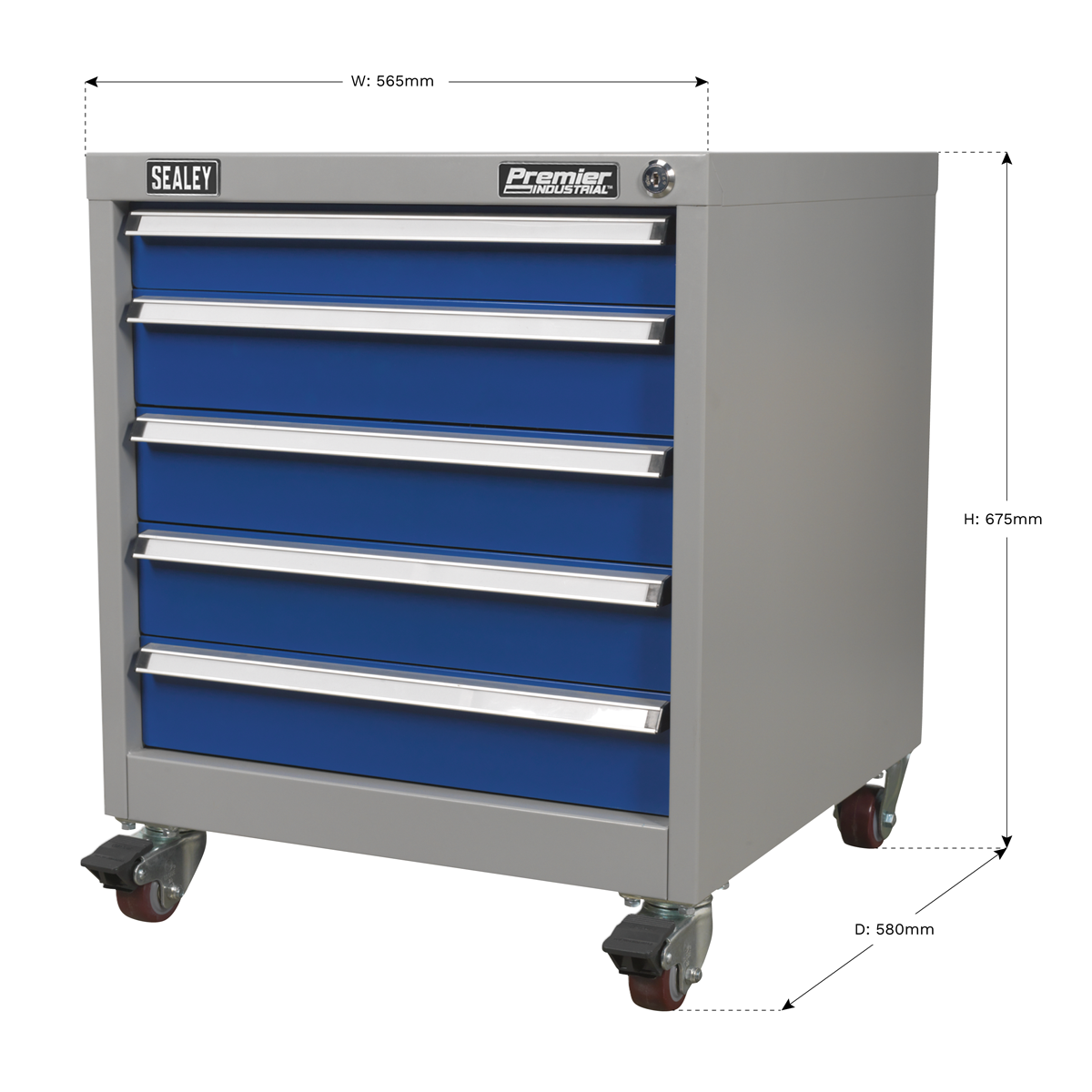 Premier Industrial™ Mobile Industrial Cabinet 5 Drawer