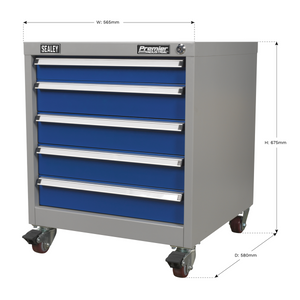 Premier Industrial™ Mobile Industrial Cabinet 5 Drawer