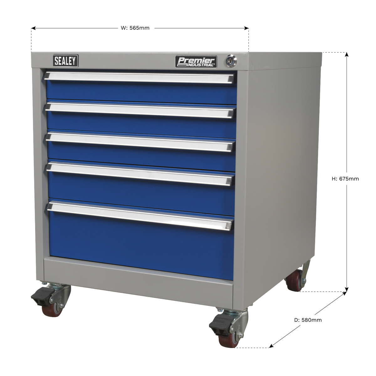 Premier Industrial™ Mobile Industrial Cabinet 5 Drawer