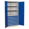 Premier Industrial™ Cabinet with 7 Drawers & 3 Shelves 1800mm