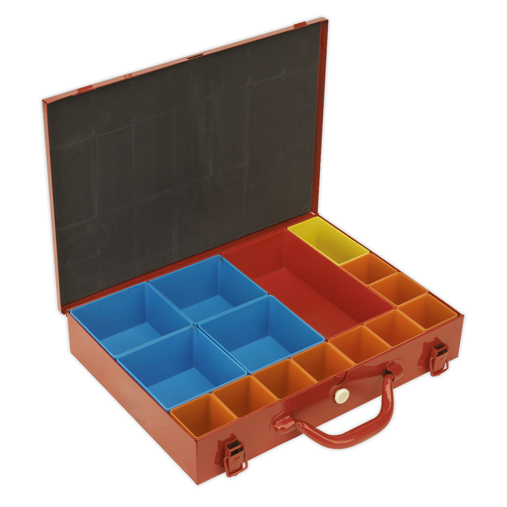 Metal Case with 15 Storage Bins (APMC15)