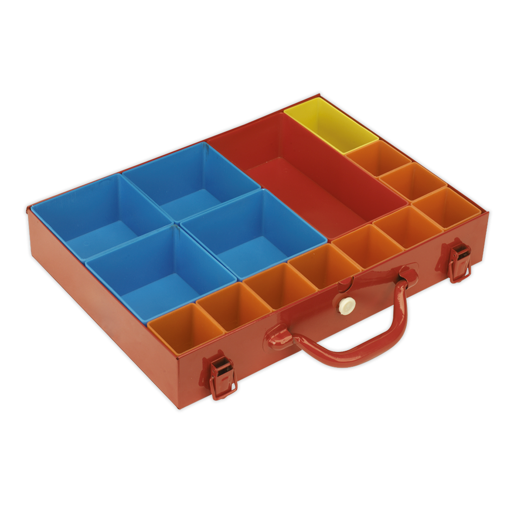 Metal Case with 15 Storage Bins (APMC15)