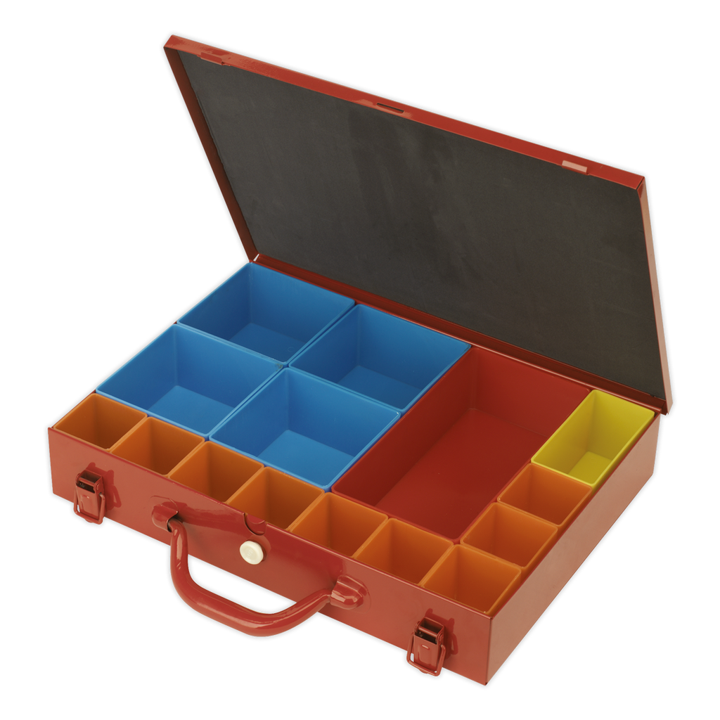 Metal Case with 15 Storage Bins (APMC15)