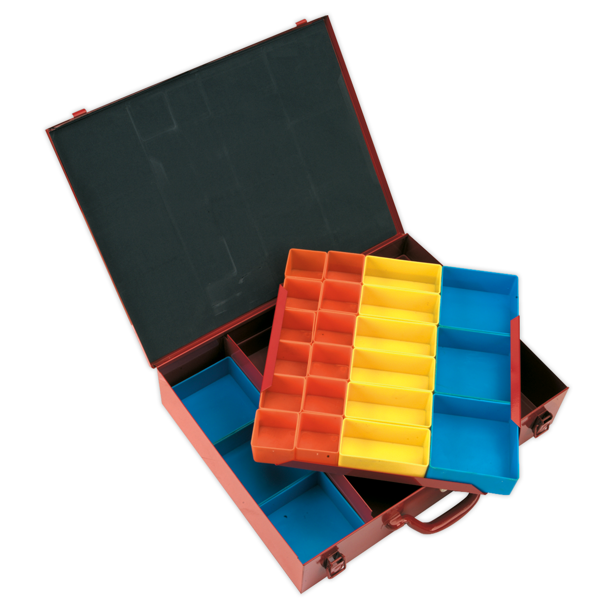 2-Layer Metal Case with 27 Storage Bins