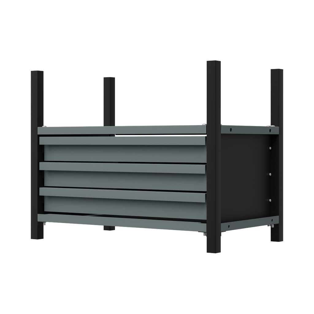 Modular Storage Mid Unit 3 Drawer & 1 Shelf 580mm