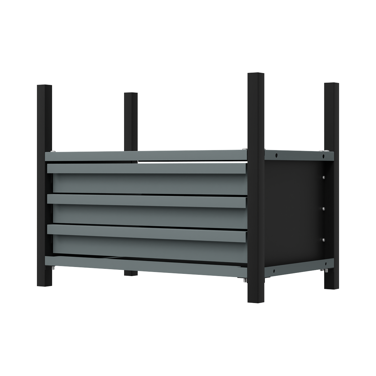Modular Storage Mid Unit 3 Drawer & 1 Shelf 580mm