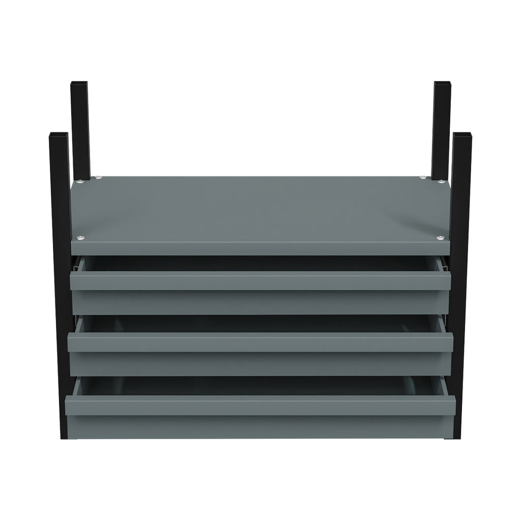 Modular Storage Mid Unit 3 Drawer & 1 Shelf 580mm