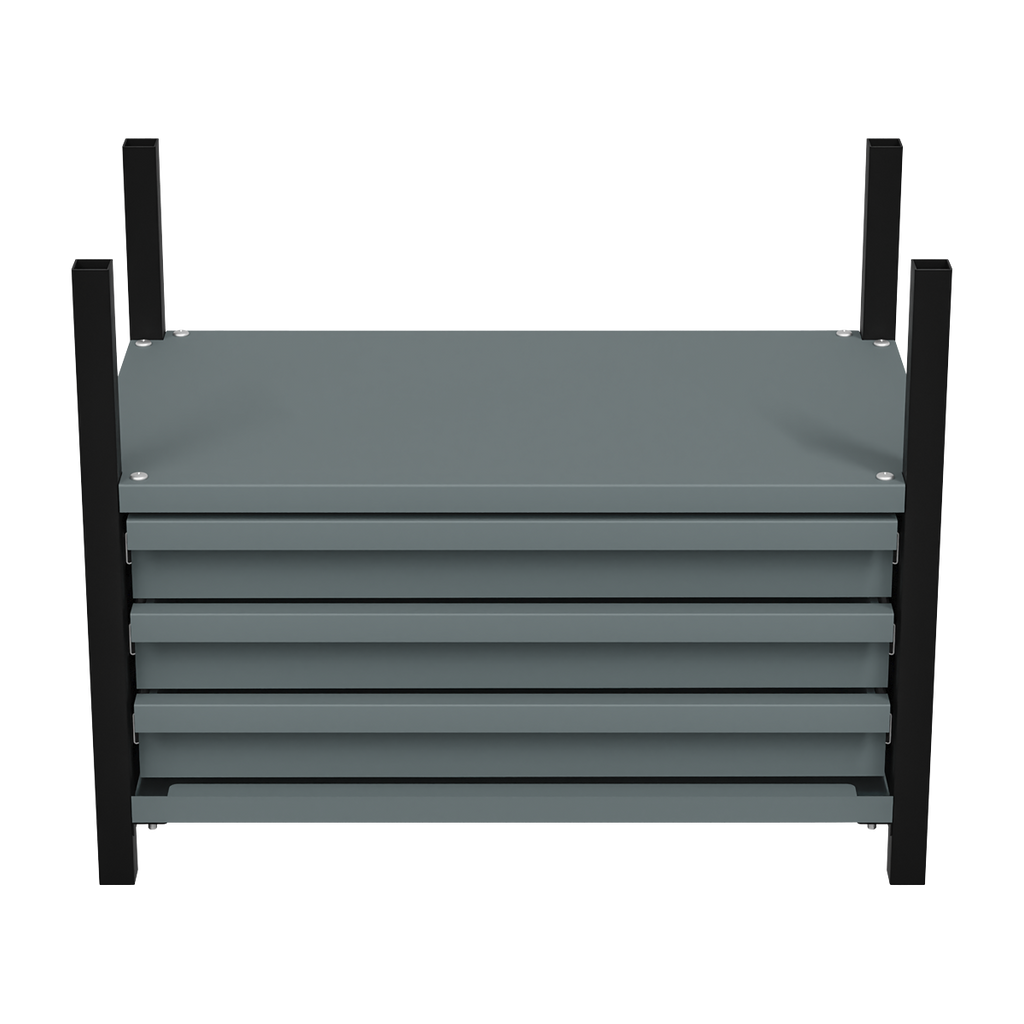Modular Storage Mid Unit 3 Drawer & 1 Shelf 580mm