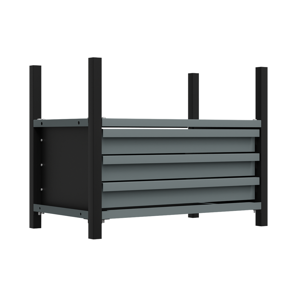 Modular Storage Mid Unit 3 Drawer & 1 Shelf 580mm