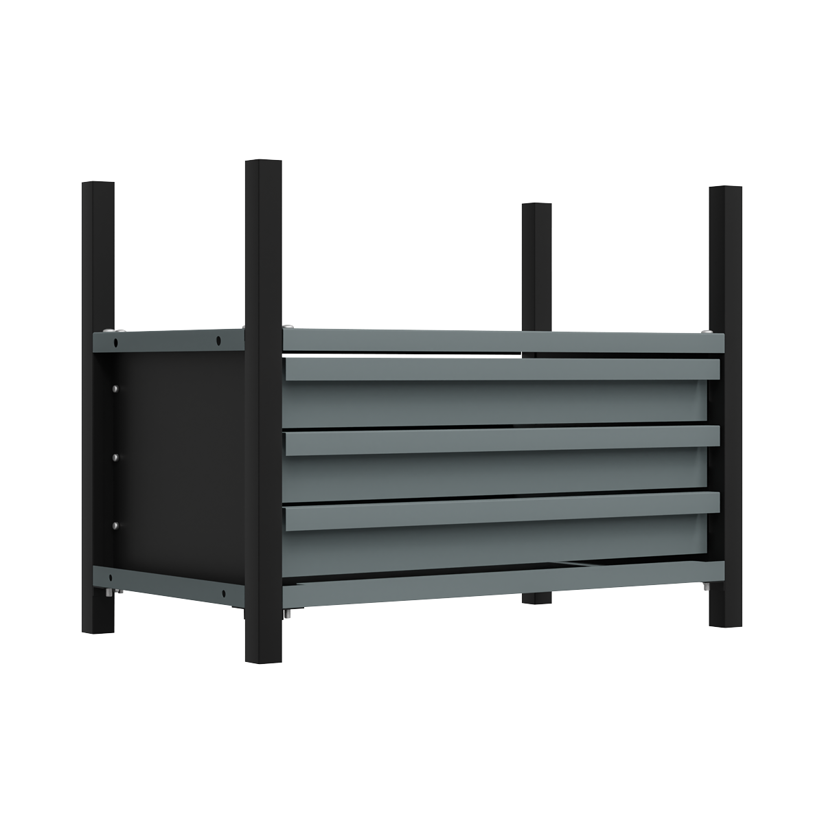 Modular Storage Mid Unit 3 Drawer & 1 Shelf 580mm