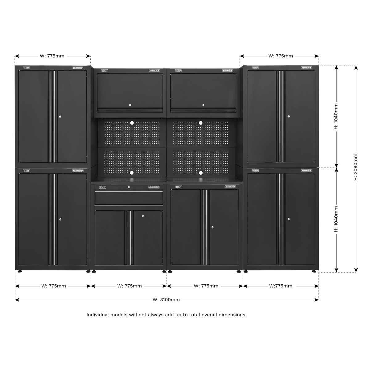 Superline PRO® Rapid-Fit Modular Garage Storage System 3.1m