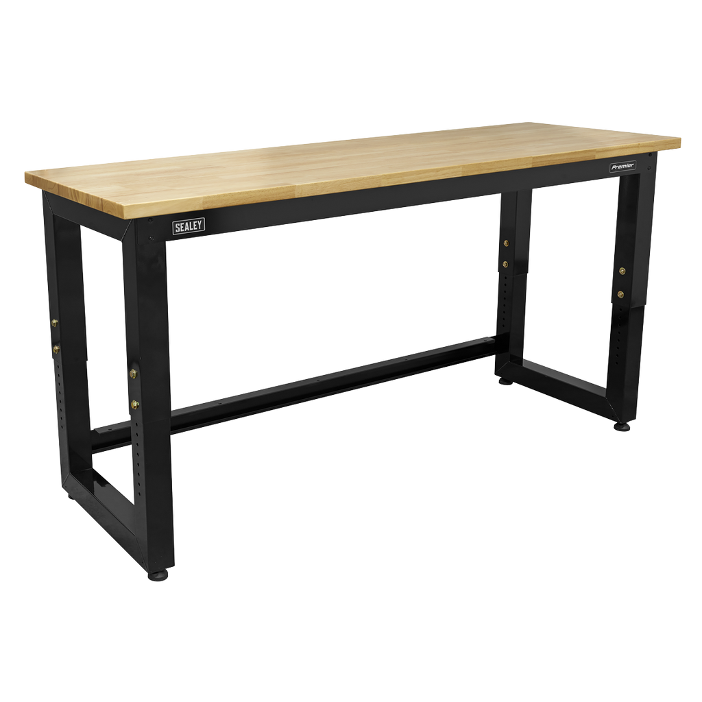 Premier™ Heavy-Duty Steel Adjustable Workbench with Wooden Worktop 1830mm