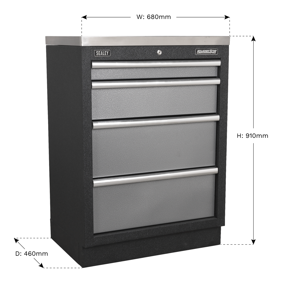 Superline PRO® Modular Cabinet 4 Drawer 680mm