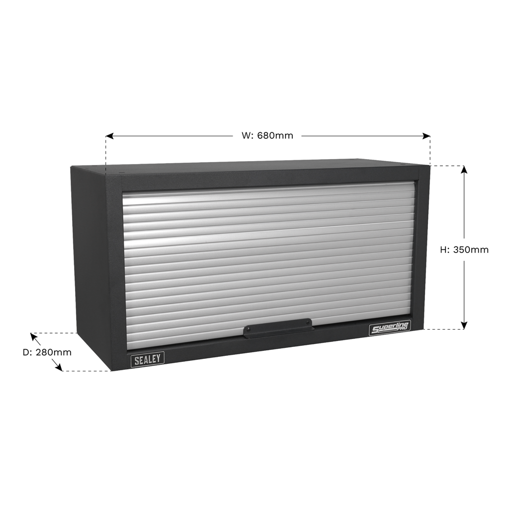 Superline PRO® Modular Wall Cabinet with Tambour Front 680mm (APMS54)