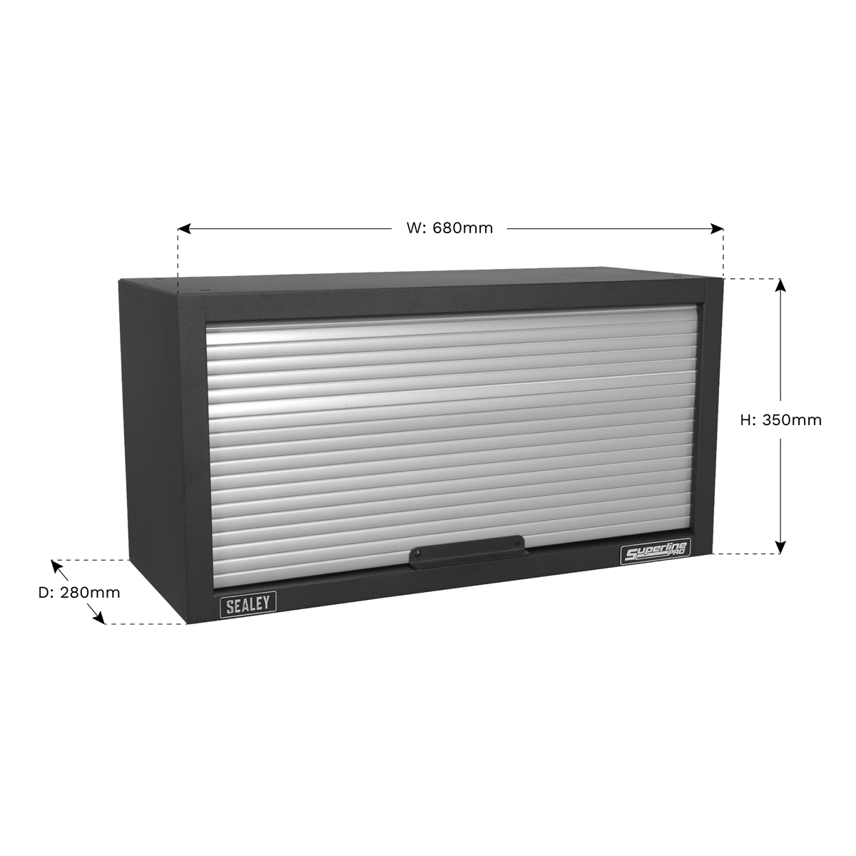 Superline PRO® Modular Wall Cabinet with Tambour Front 680mm (APMS54)