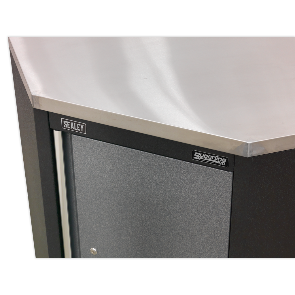 Superline PRO® Stainless Steel Corner Worktop 865mm (APMS60SS)
