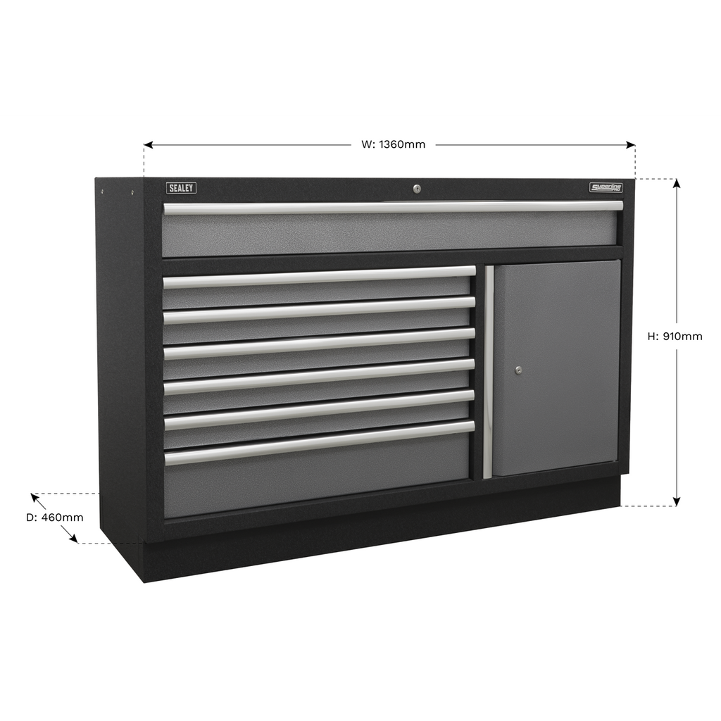 Superline PRO® Modular Floor Cabinet 7 Drawer 1360mm