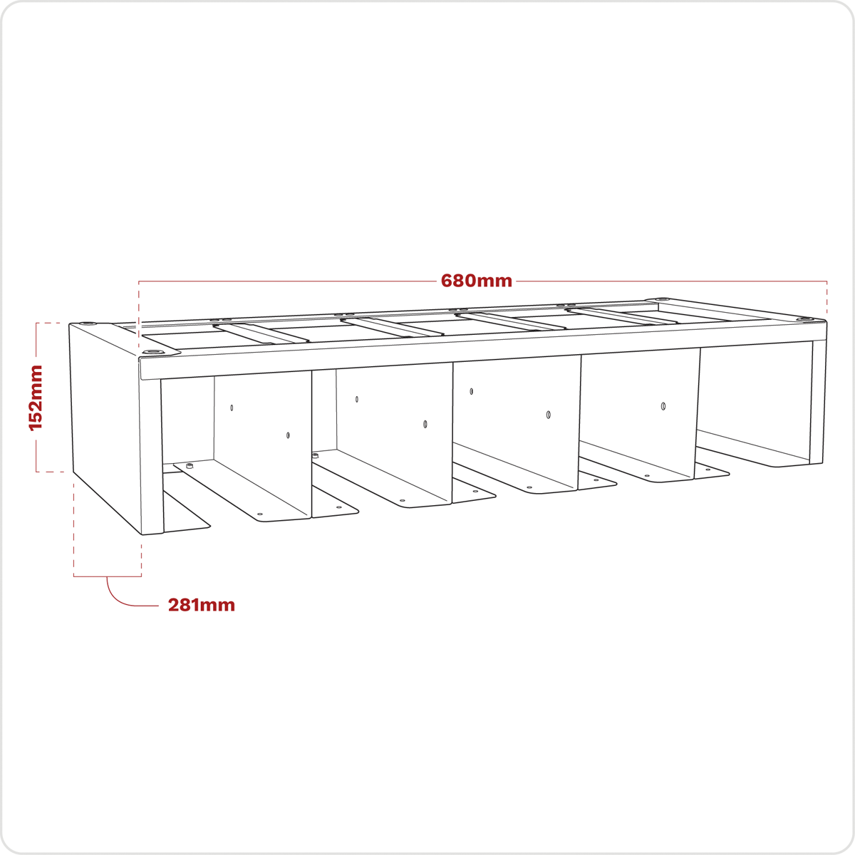 Superline PRO® Modular Power Tool Rack 680mm (APMS69)