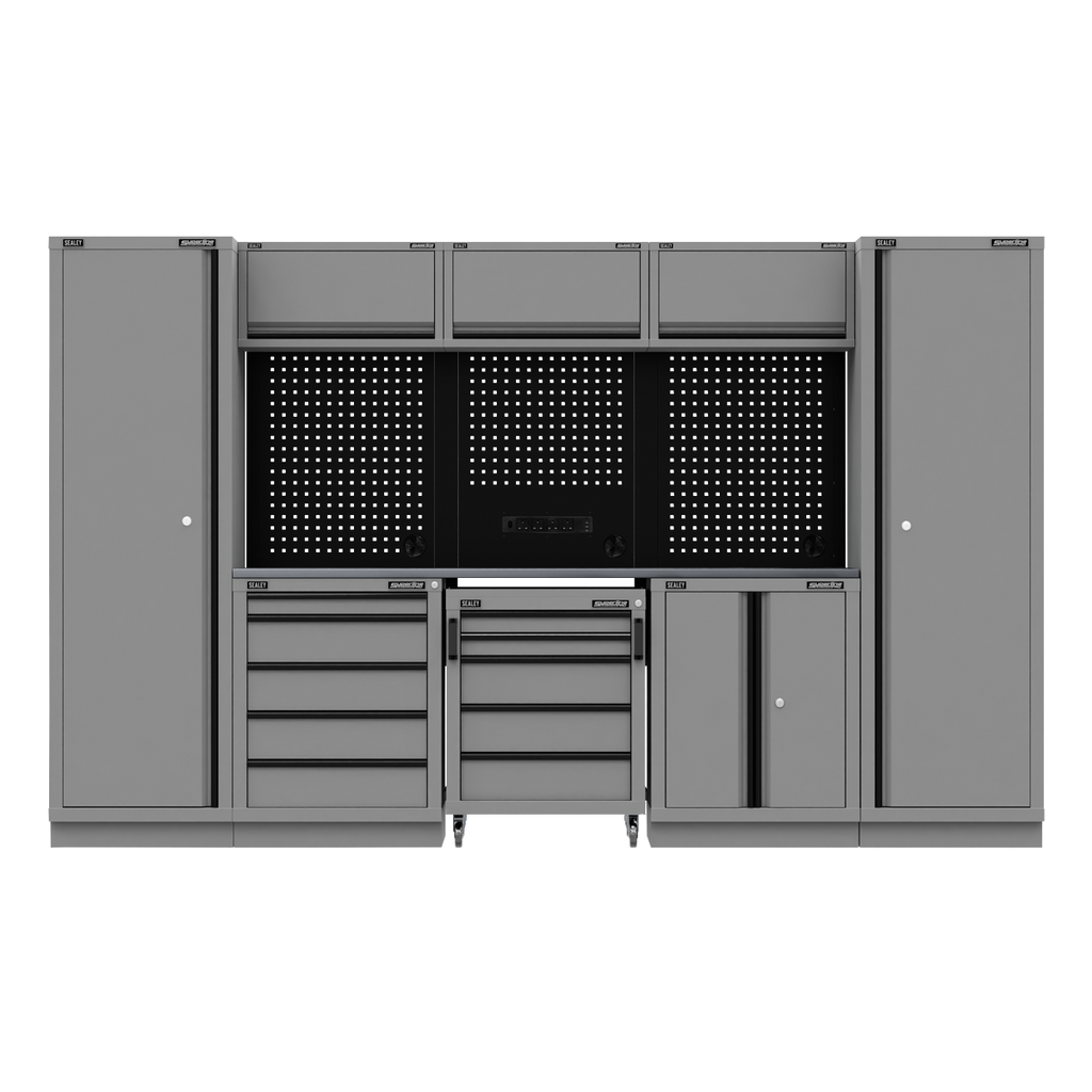 Superline PRO® Black Edition Storage System with Stainless Worktop 3.24m