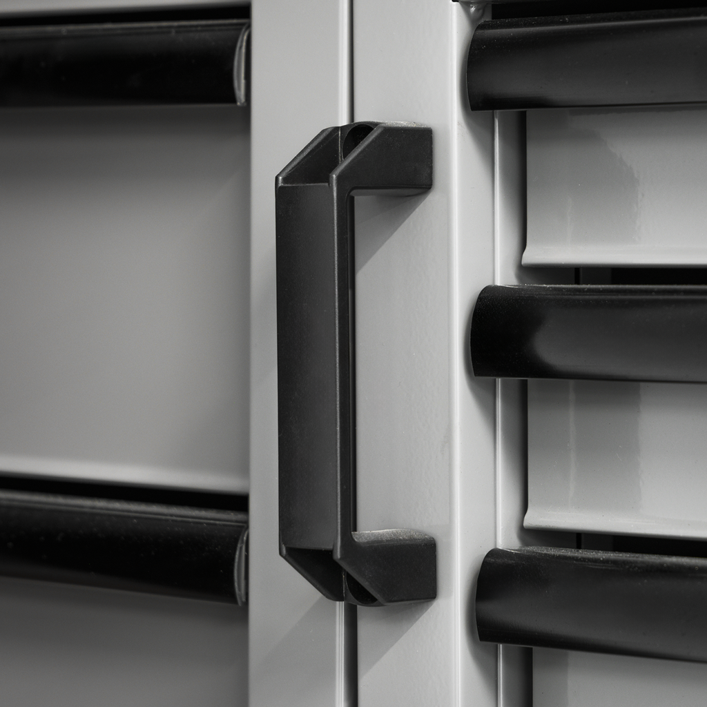 Superline PRO® Black Edition Storage System with Rubber Wood Worktop 3.24m