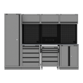 Superline PRO® Black Edition Storage System with Stainless Worktop 2.64m