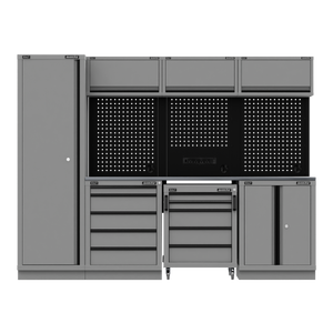 Superline PRO® Black Edition Storage System with Stainless Worktop 2.64m