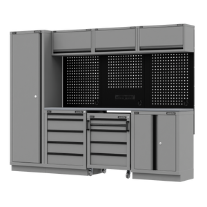 Superline PRO® Black Edition Storage System with Stainless Worktop 2.64m