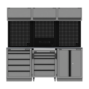 Superline PRO® Black Edition Storage System with Stainless Worktop 2.04m