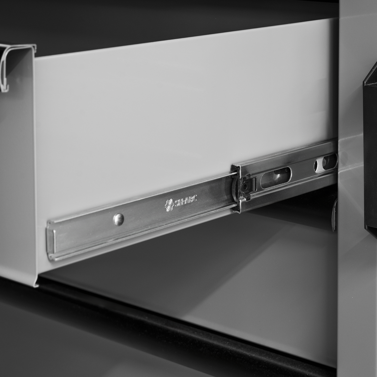 Superline PRO® Black Edition Storage System with Rubber Wood Worktop 2.04m