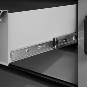 Superline PRO® Black Edition Storage System with Rubber Wood Worktop 2.04m
