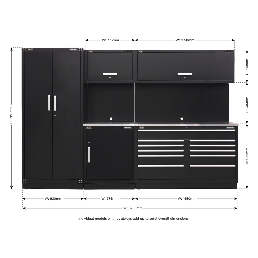 Premier™ Storage System with Stainless Worktop 3.26m