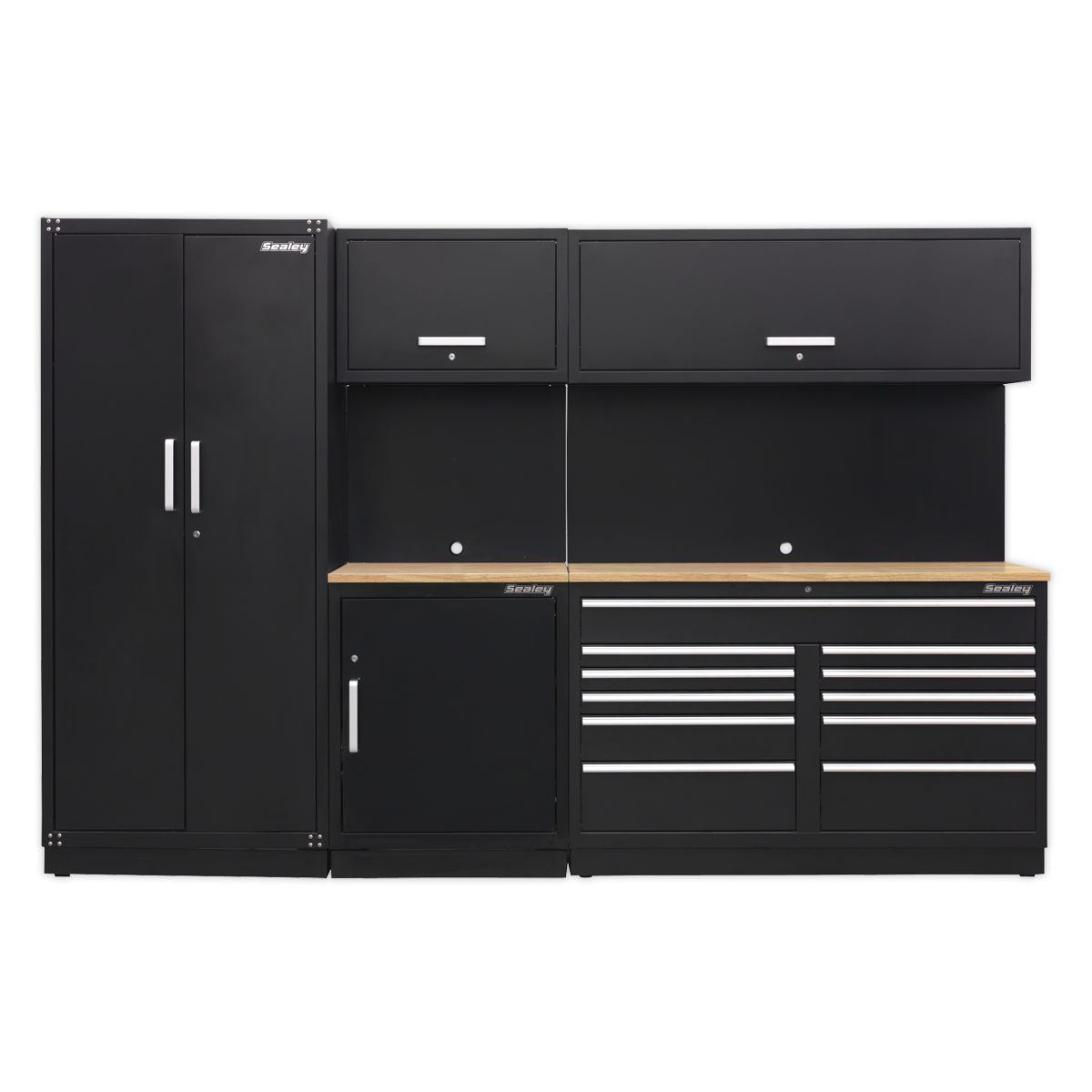 Premier™ Storage System with Hardwood Worktop 3.26m