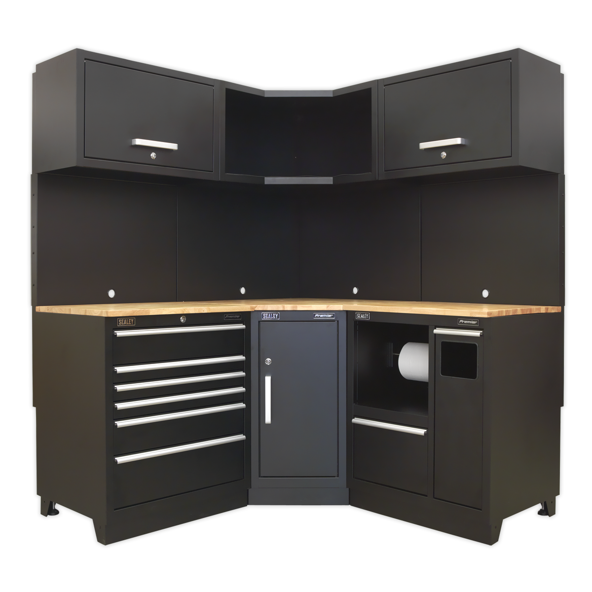 Premier™ Corner Storage System with Hardwood Worktop 1.71m