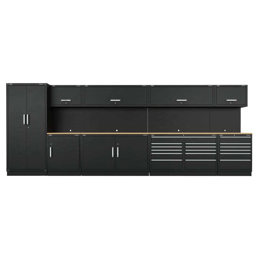 Premier™ Storage System with Hardwood Worktop 5.58m
