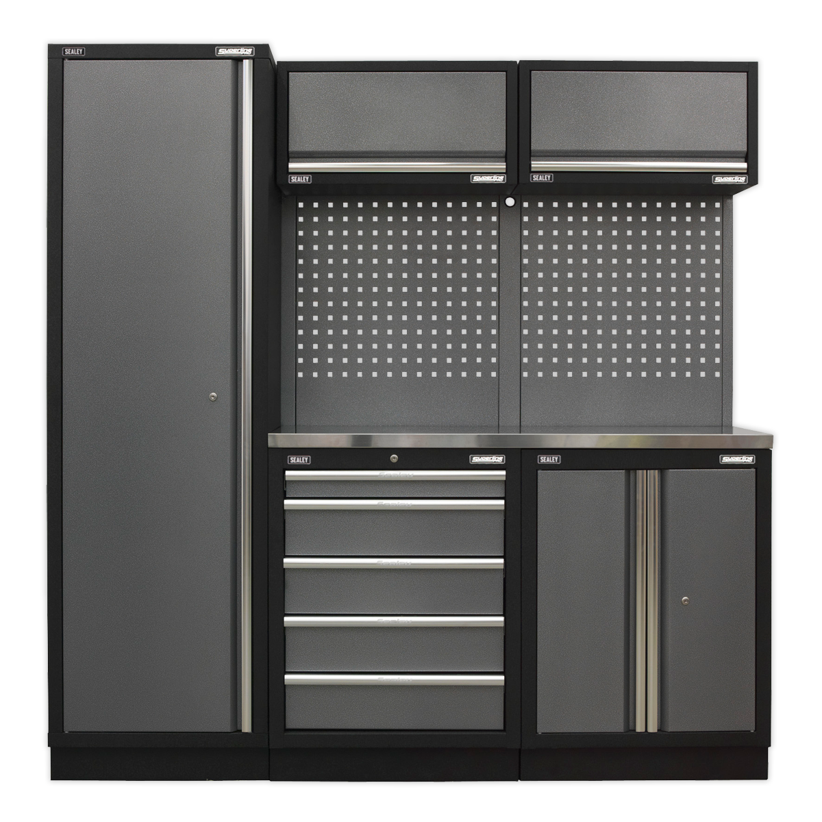 Superline PRO® Storage System with Stainless Worktop 1.96m