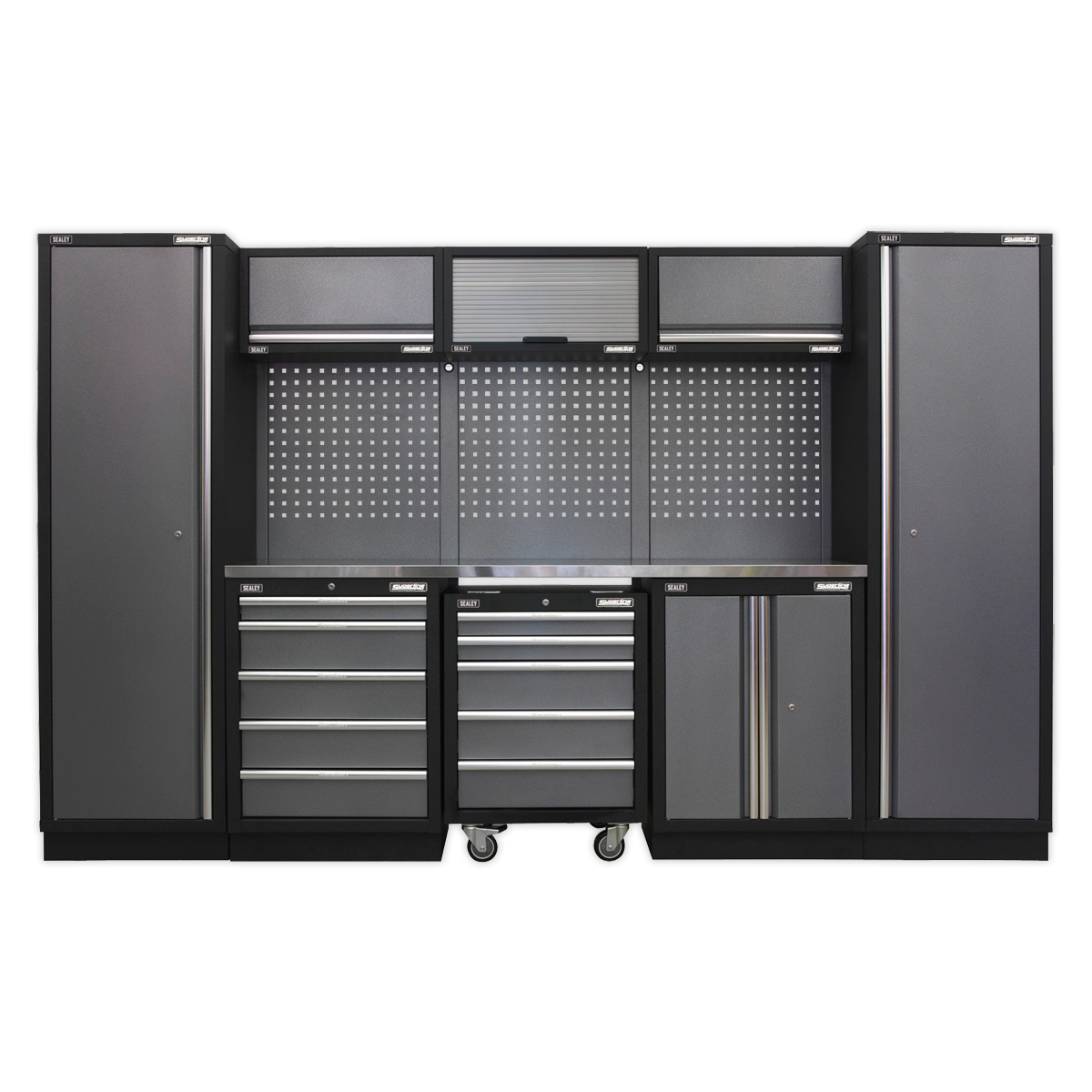 Superline PRO® Storage System with Stainless Worktop 3.24m