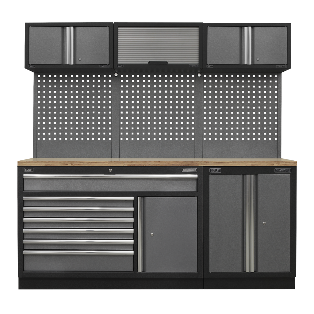 Superline PRO® Storage System with Pressed Wood Worktop 2.04m
