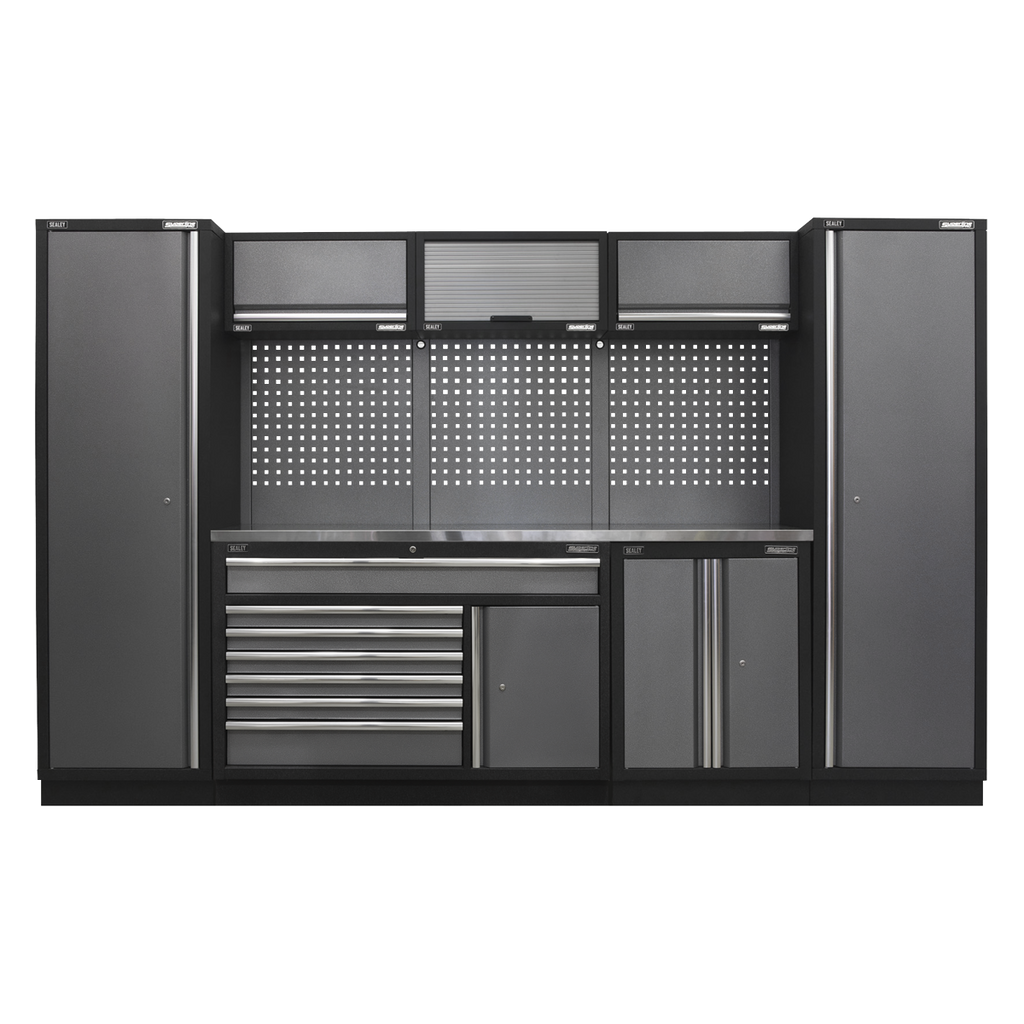 Superline PRO® Storage System with Stainless Steel Worktop 3.24m