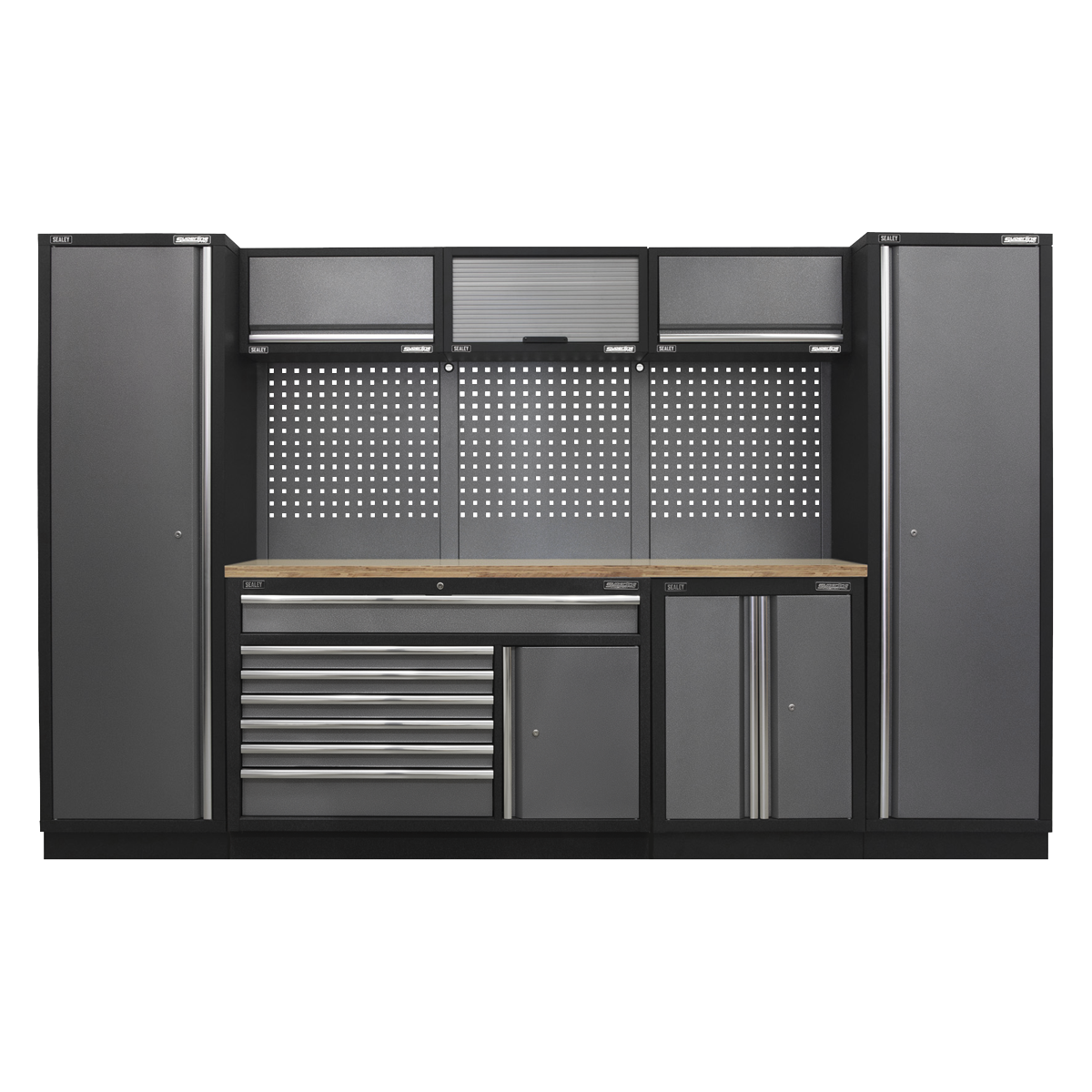 Superline PRO® Storage System with Pressed Wood Worktop 3.24m