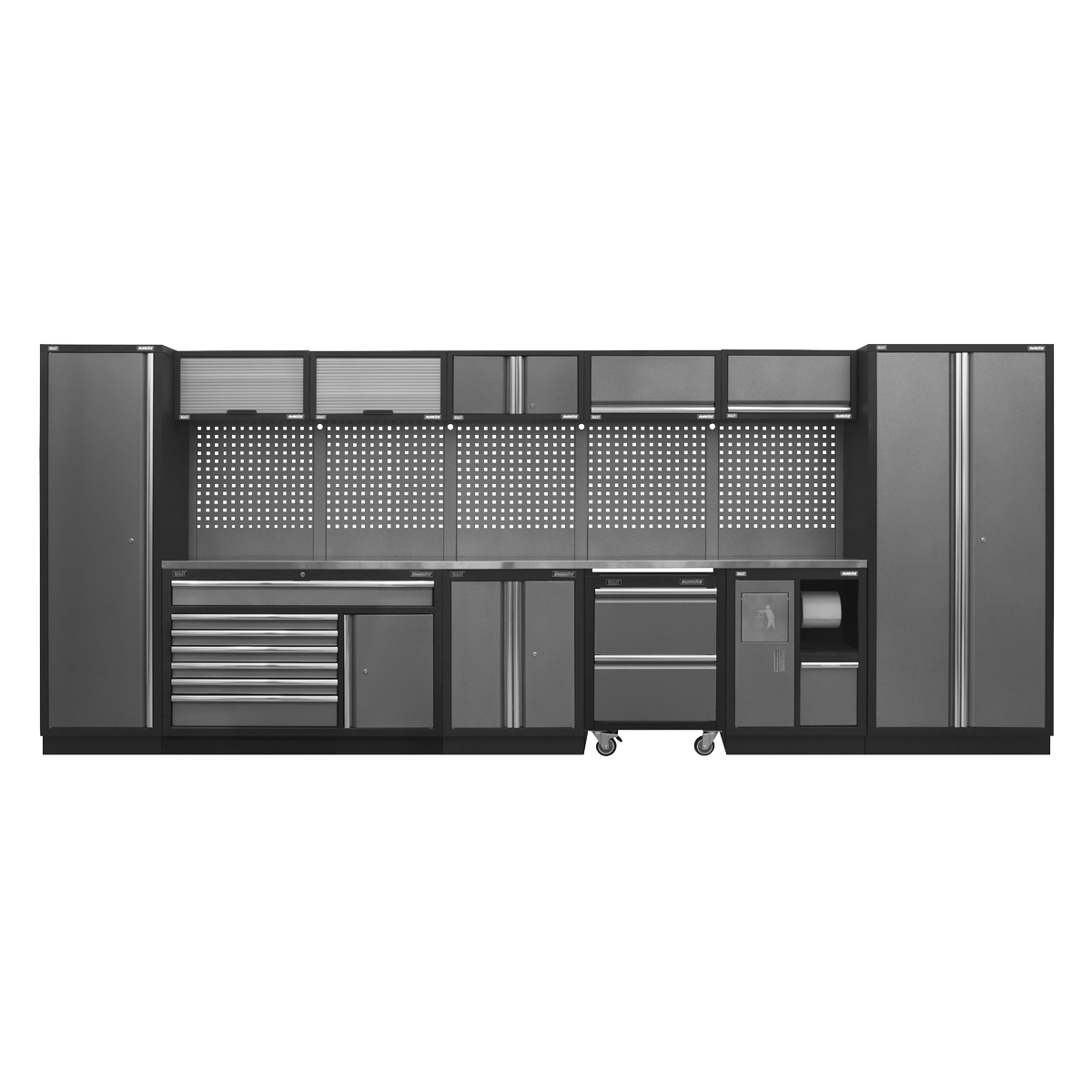 Superline PRO® Storage System with Stainless Worktop 4.92m