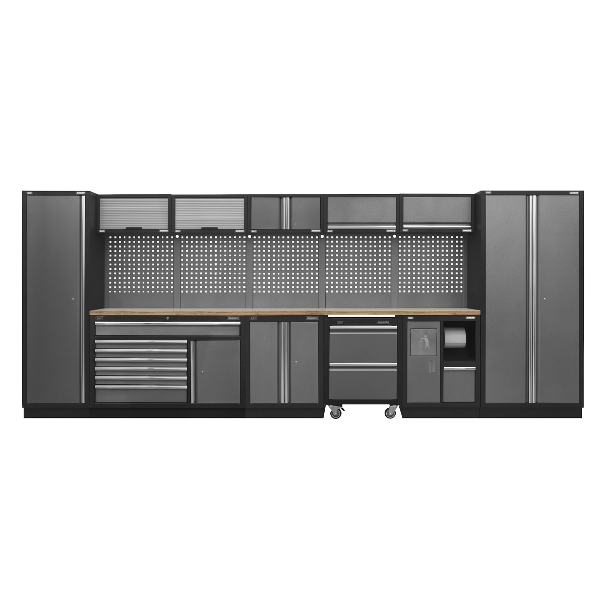 Superline PRO® Storage System with Pressed Wood Worktop 4.92m